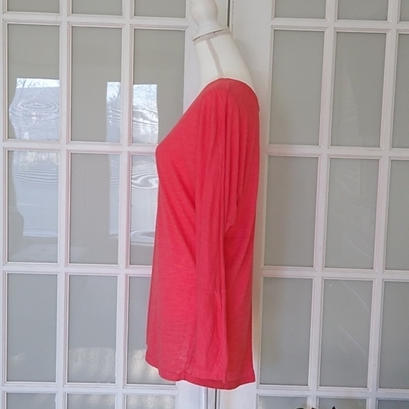 Allen Allen Dolman Sleeve Tunic in Coral - Picture 5 of 12